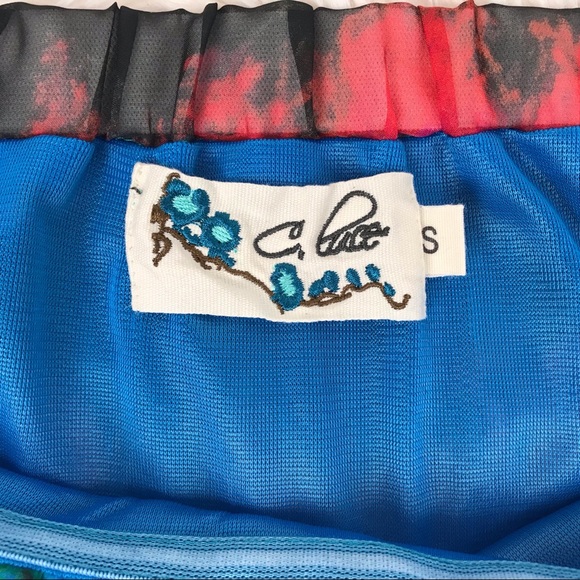 C. LUCE Women's Dress Strapless Watercolor Mini - Picture 3 of 8